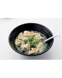 Soupe de raviolis au porc 韭菜