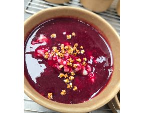 Riz au lait, fruits rouges
