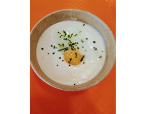 # oeuf parfait et crème fromagère 